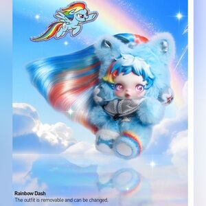 My Little Pony X SkullPanda (Pop Mart) X-Rainbow Dash Keychain /BagCharm NWOT